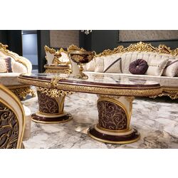 Living Charme&Luxe Furniture Estelya №9 (Beige Marble/Gold/Brown) Thumb