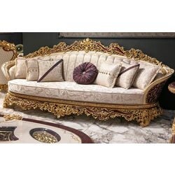 Living Charme&Luxe Furniture Estelya №9 (Beige Marble/Gold/Brown) Thumb
