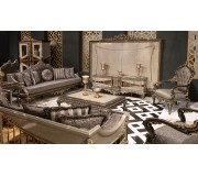 Living Charme&Luxe Furniture Lotus №9 (Gray/Gold/Brown)