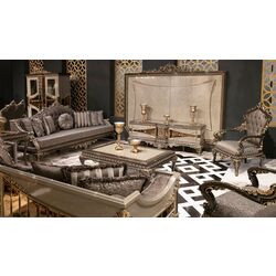 Living Charme&Luxe Furniture Lotus №9 (Gray/Gold/Brown)