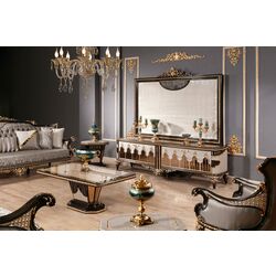 Living Charme&Luxe Furniture Manolya №9 (Chocolate/Gold/Gray) Thumb