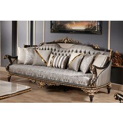 Living Charme&Luxe Furniture Manolya №9 (Chocolate/Gold/Gray) Thumb