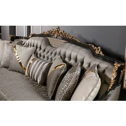 Living Charme&Luxe Furniture Manolya №9 (Chocolate/Gold/Gray) Thumb
