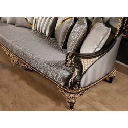 Living Charme&Luxe Furniture Manolya №9 (Chocolate/Gold/Gray) Thumb