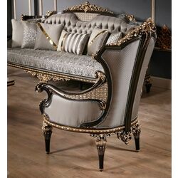 Living Charme&Luxe Furniture Manolya №9 (Chocolate/Gold/Gray) Thumb