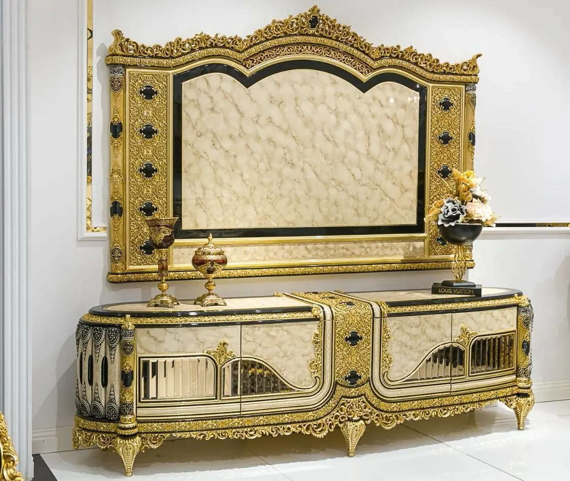 Living Charme&Luxe Furniture Paris №9 (Gold/Gray-Beige/Black)