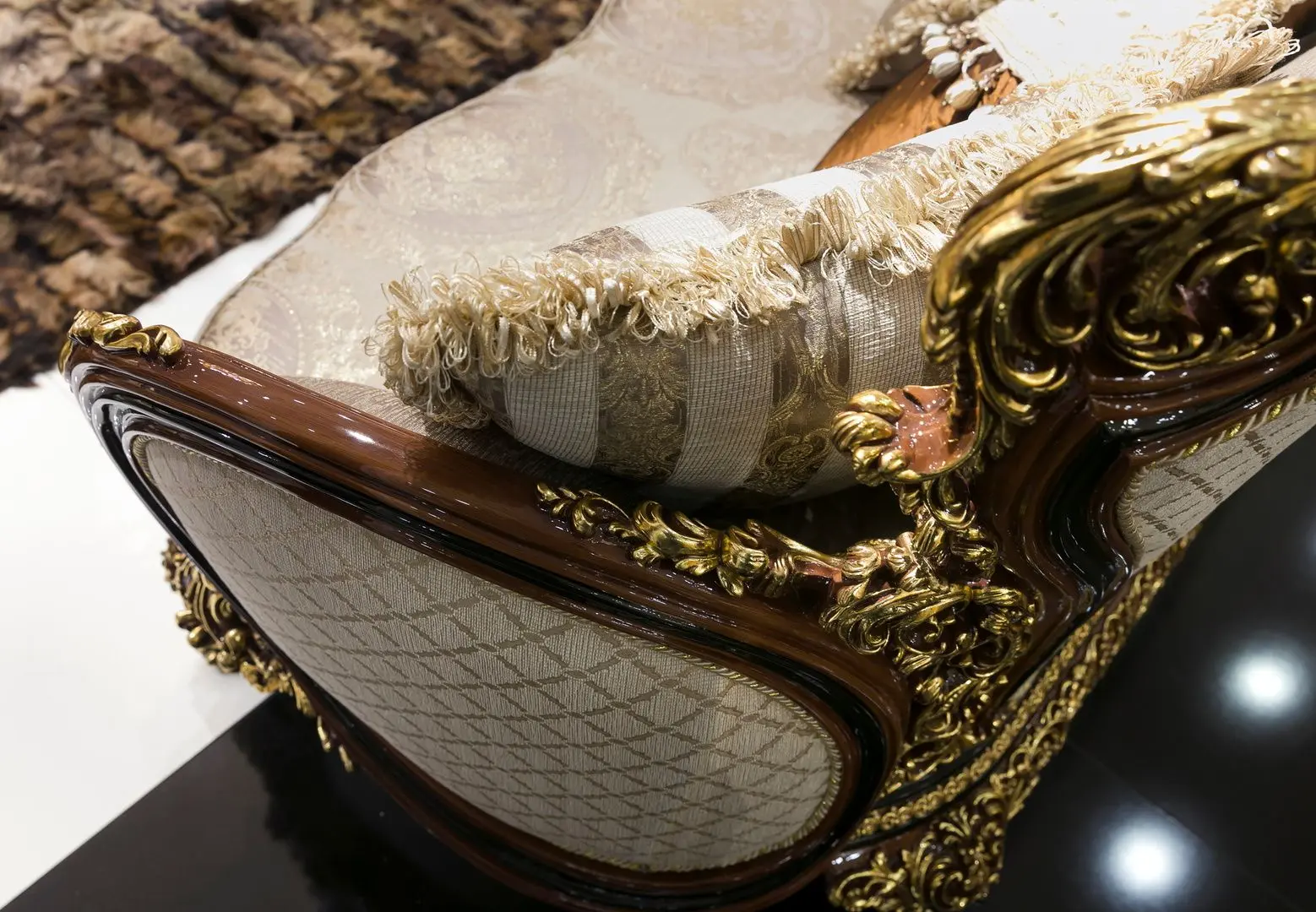 Living Charme&Luxe Furniture Riva №9 (Brown/Gold/Cappuccino)