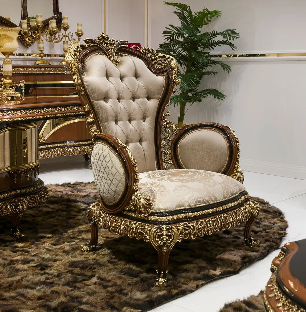 Living Charme&Luxe Furniture Riva №9 (Brown/Gold/Cappuccino)