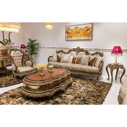 Living Charme&Luxe Furniture Riva №9 (Brown/Gold/Cappuccino)