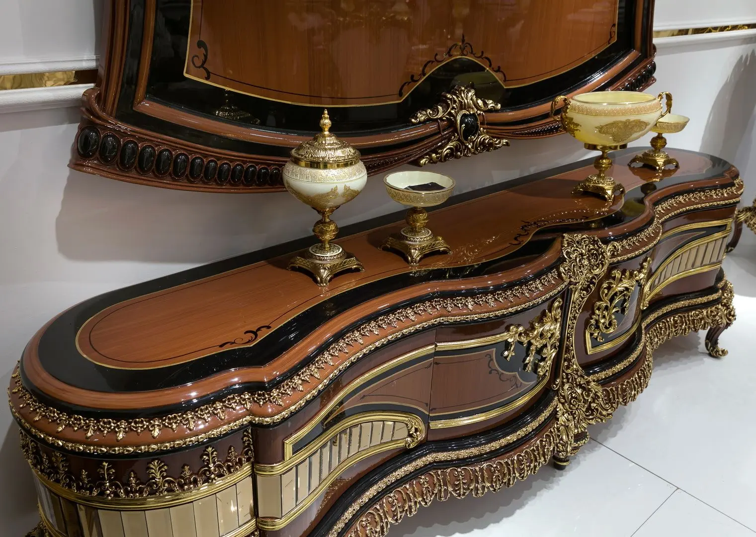 Living Charme&Luxe Furniture Riva №9 (Brown/Gold/Cappuccino)