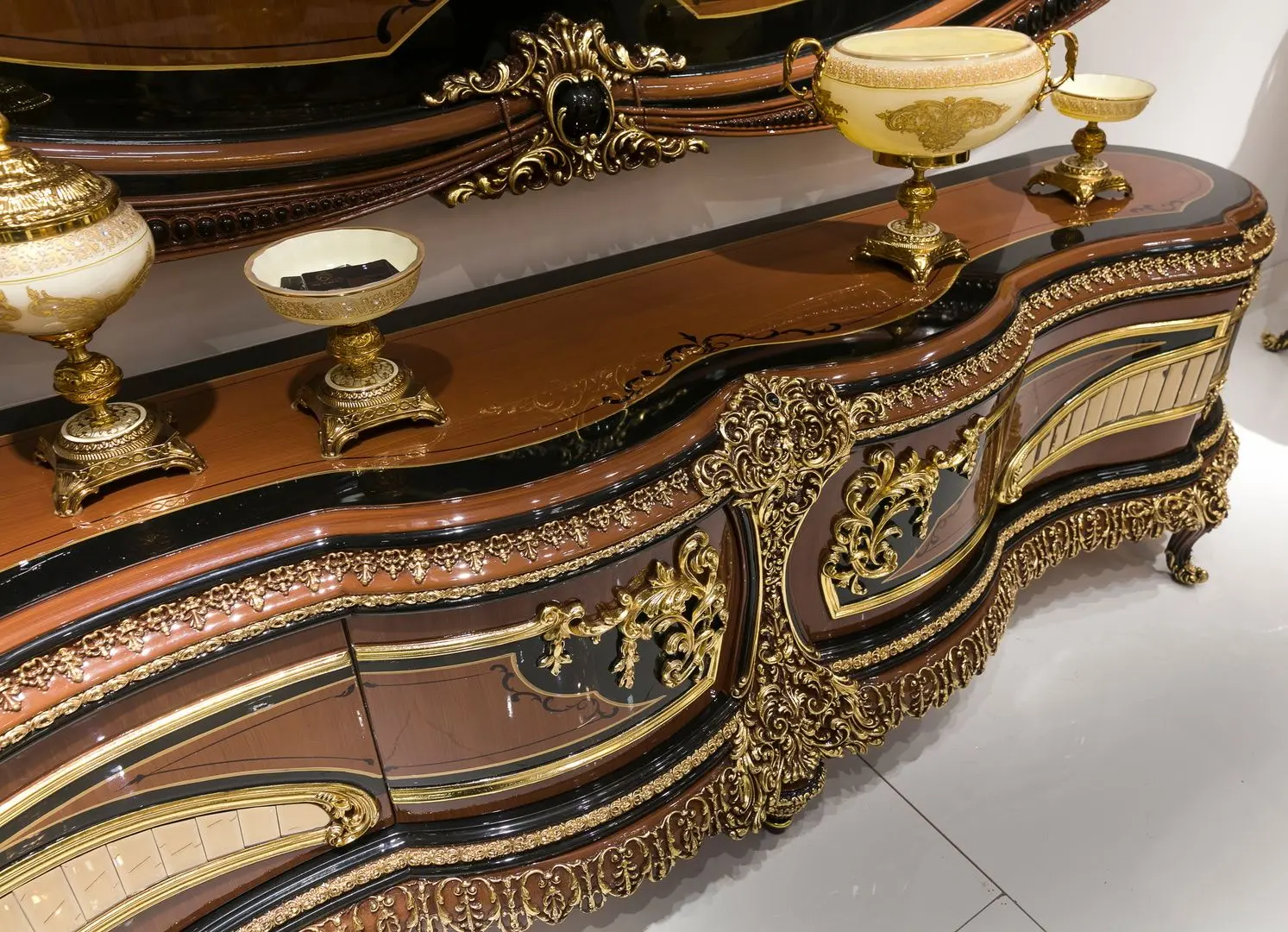 Living Charme&Luxe Furniture Riva №9 (Brown/Gold/Cappuccino)