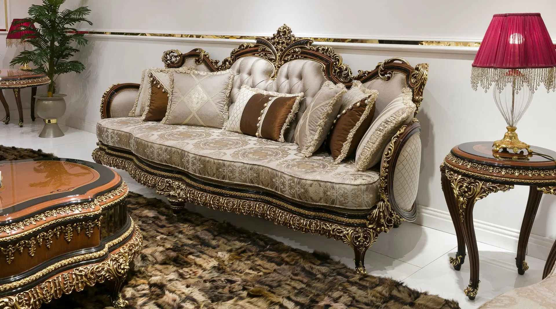 Living Charme&Luxe Furniture Riva №9 (Brown/Gold/Cappuccino)