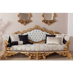 Living Charme&Luxe Furniture Saltanat №9 (Beige Marble/Gold/Brown) Thumb
