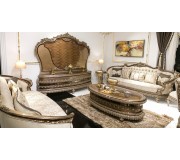 Living Charme&Luxe Furniture Venedik №9 (Dark Cappuccino/Gold/Brown)