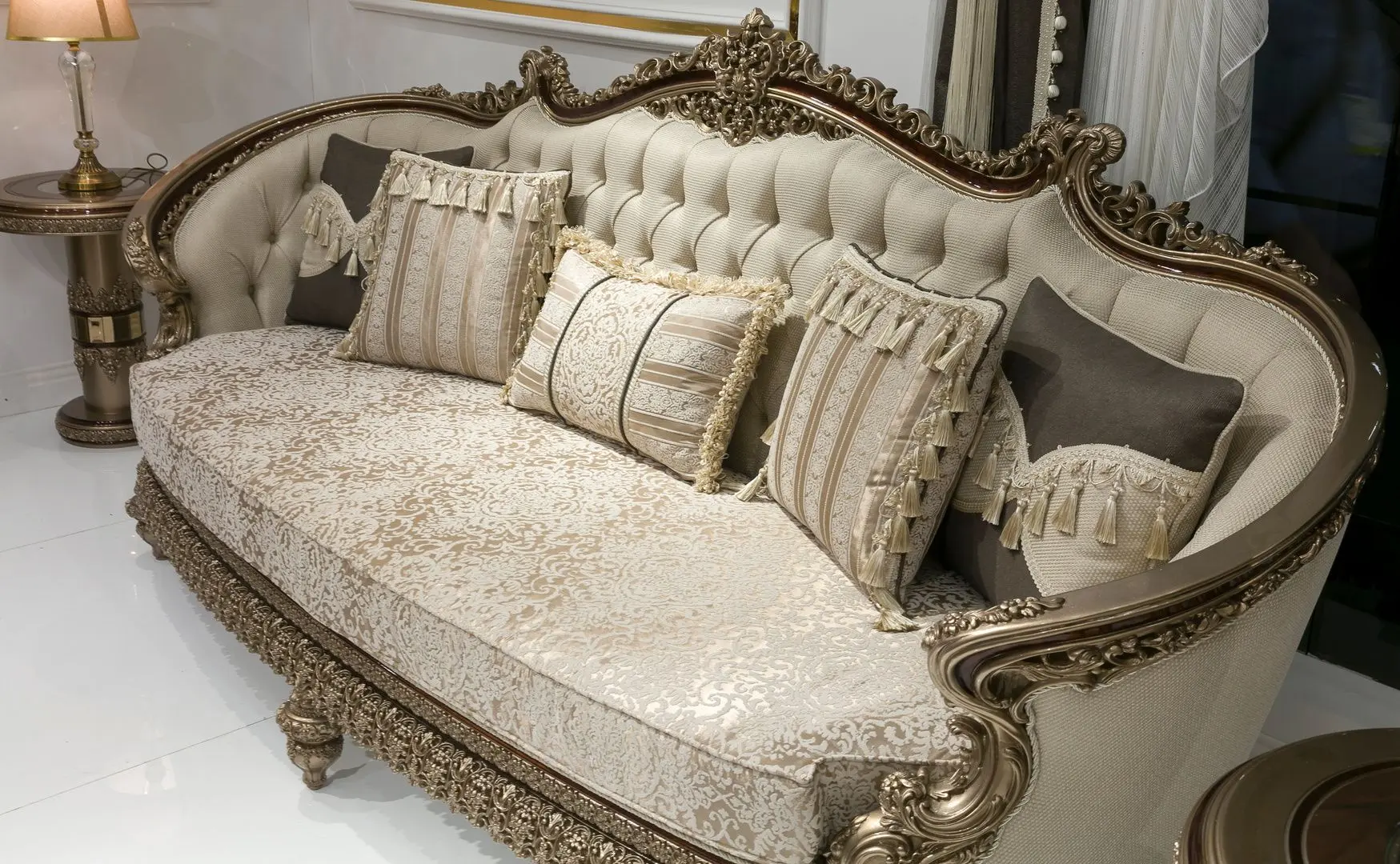 Living Charme&Luxe Furniture Venedik №9 (Dark Cappuccino/Gold/Brown)