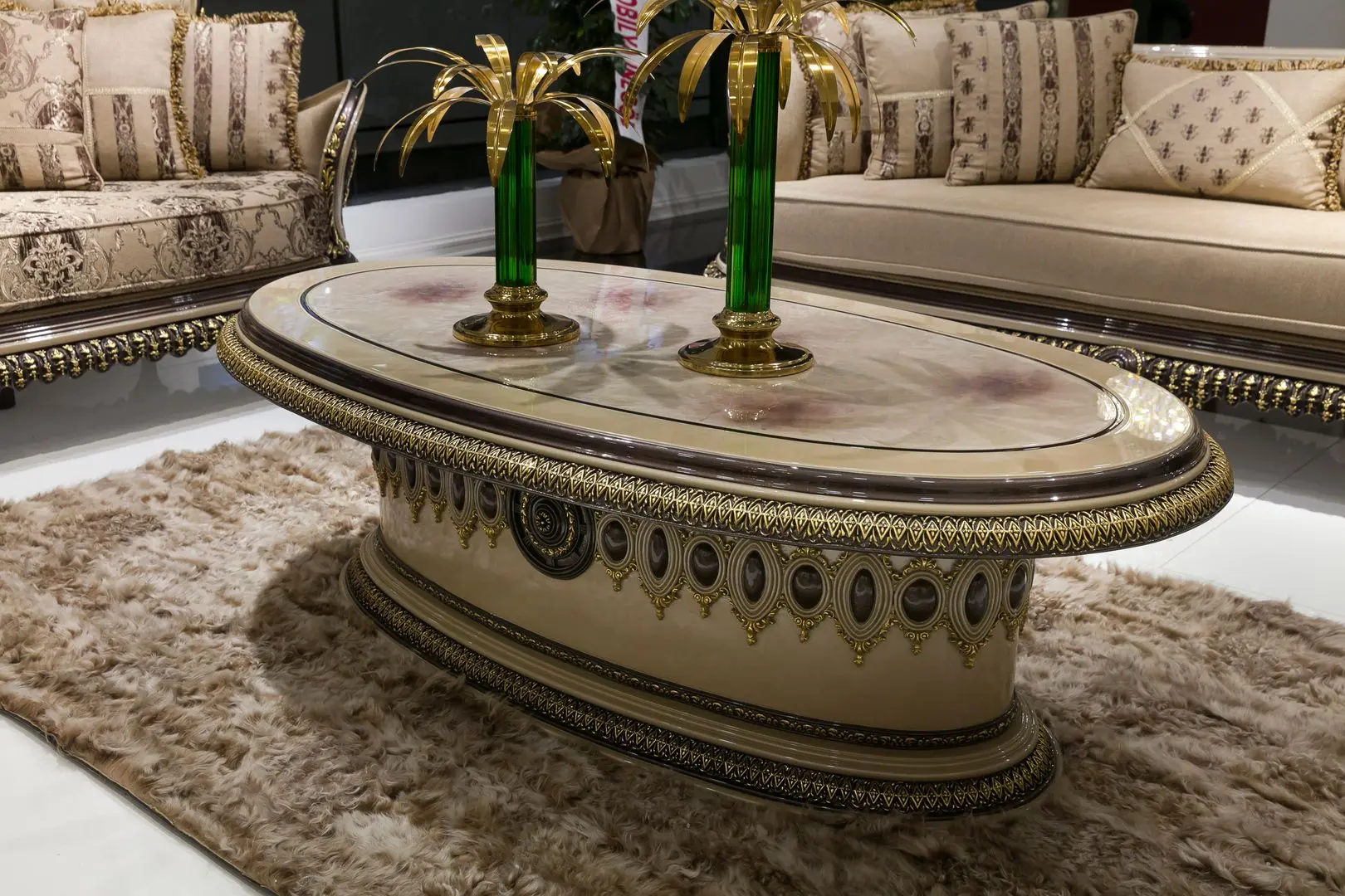 Living Charme&Luxe Furniture Versace №9 (Cappuccino/Gold/Dark Brown)