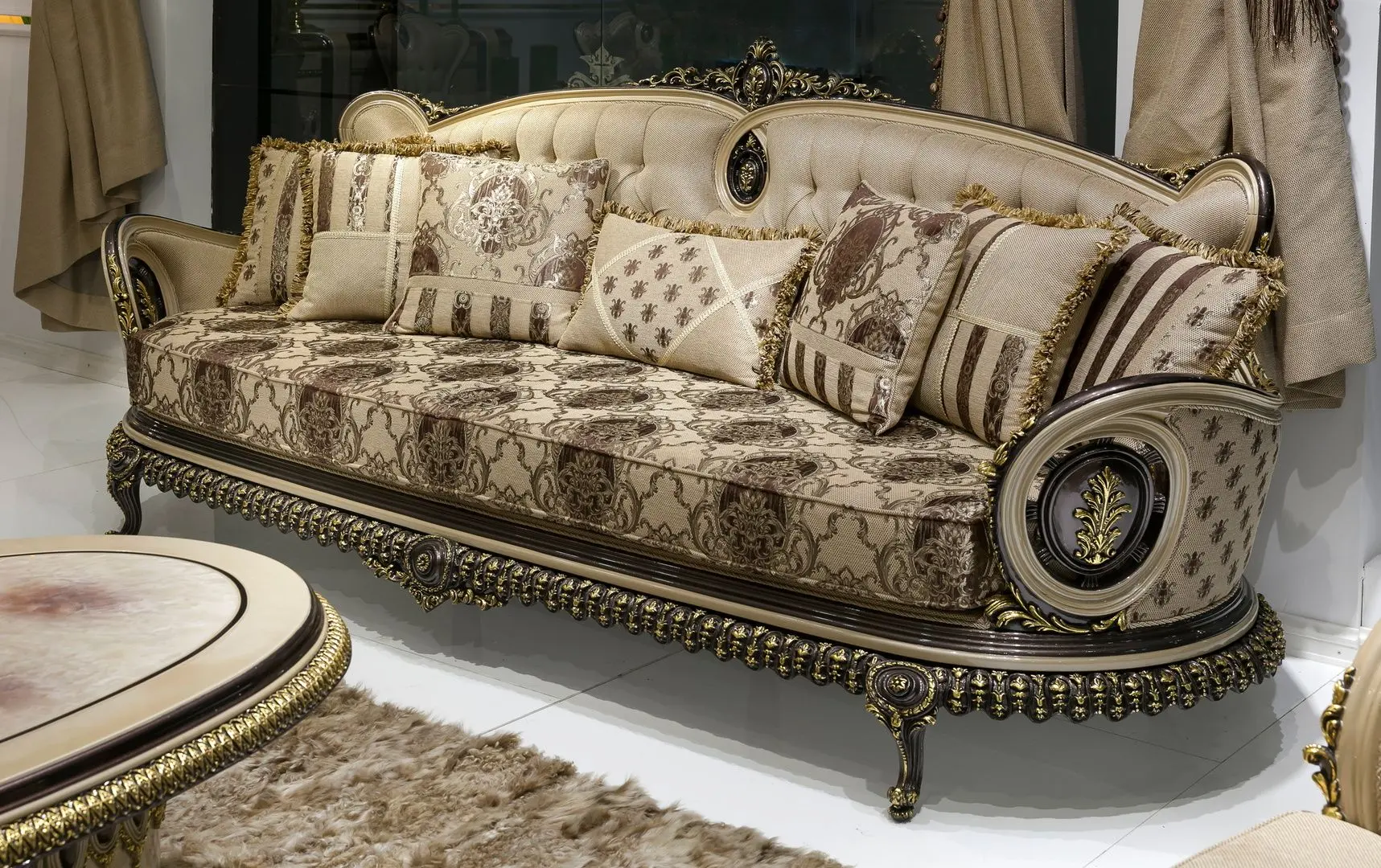 Living Charme&Luxe Furniture Versace №9 (Cappuccino/Gold/Dark Brown)