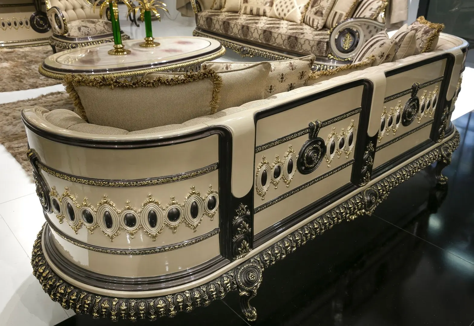 Living Charme&Luxe Furniture Versace №9 (Cappuccino/Gold/Dark Brown)