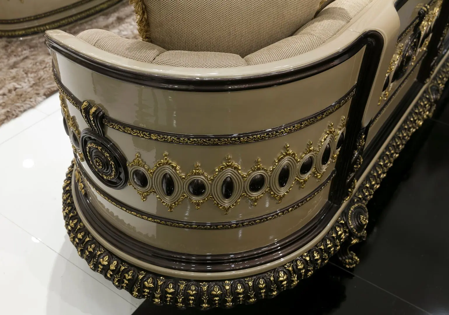 Living Charme&Luxe Furniture Versace №9 (Cappuccino/Gold/Dark Brown)