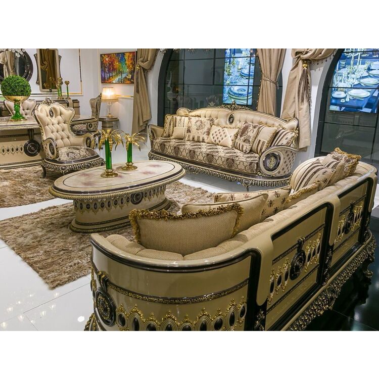 Гостиная Charme&Luxe Furniture Versace Nr.9 (Cappuccino/Gold/Dark Brown)