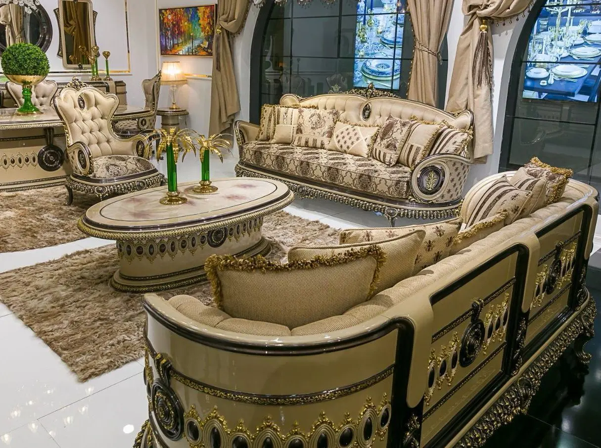 Living Charme&Luxe Furniture Versace №9 (Cappuccino/Gold/Dark Brown)