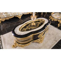 Living Charme&Luxe Furniture Zeren B №9 (Dark Blue/Cream/Gold) Thumb