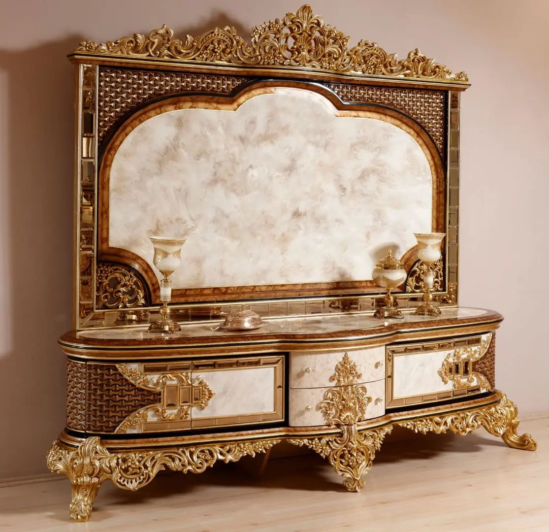 Living Charme&Luxe Furniture Zeren G №9 (Cream/Gold/Brown)