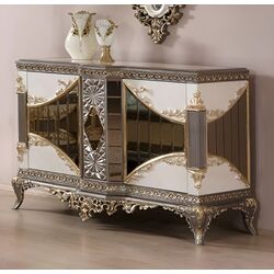 Dormitor Charme&Luxe Furniture Lotus №5 (Gray/Gold/Brown) Thumb