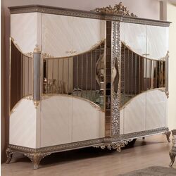 Dormitor Charme&Luxe Furniture Lotus №5 (Gray/Gold/Brown) Thumb