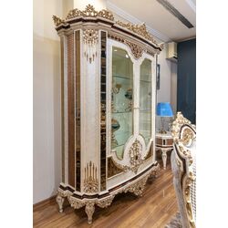 Set de mobilier pentru sufragerie Charme&Luxe Furniture Basak №10 (Beige Marble/Gold/Gray) Thumb