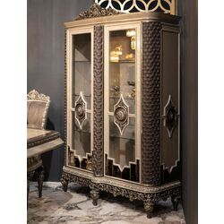 Set de mobilier pentru sufragerie Charme&Luxe Furniture Nida №12 (Gray/Gold/Brown) Thumb