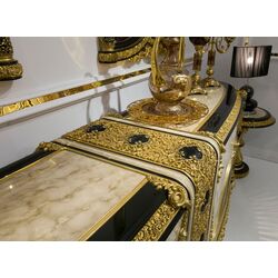 Set de mobilier pentru sufragerie Charme&Luxe Furniture Paris №11 (Gold/Gray-Beige/Black) Thumb