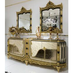 Set de mobilier pentru sufragerie Charme&Luxe Furniture Paris №11 (Gold/Gray-Beige/Black) Thumb