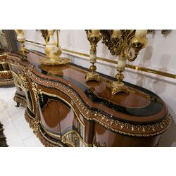 Set de mobilier pentru sufragerie Charme&Luxe Furniture Riva №11 (Brown/Gold/Cappuccino) Thumb