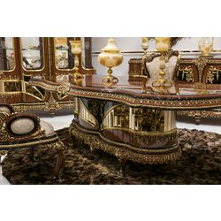 Set de mobilier pentru sufragerie Charme&Luxe Furniture Riva №11 (Brown/Gold/Cappuccino) Thumb