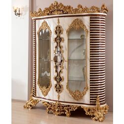 Set de mobilier pentru sufragerie Charme&Luxe Furniture Saltanat №11 (Beige Marble/Gold/Brown) Thumb