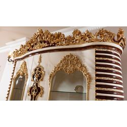 Set de mobilier pentru sufragerie Charme&Luxe Furniture Saltanat №11 (Beige Marble/Gold/Brown) Thumb