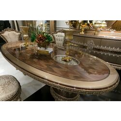 Set de mobilier pentru sufragerie Charme&Luxe Furniture Venedik №10 (Dark Cappuccino/Gold/Brown) Thumb