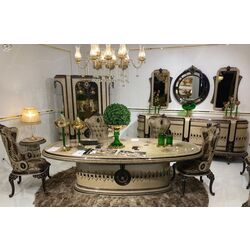 Set de mobilier pentru sufragerie Charme&Luxe Furniture Versace №12 (Cappuccino/Gold/Dark Brown) Thumb