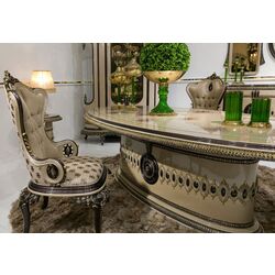 Set de mobilier pentru sufragerie Charme&Luxe Furniture Versace №12 (Cappuccino/Gold/Dark Brown) Thumb