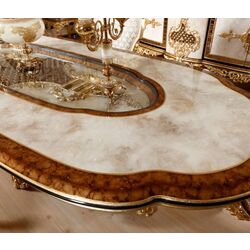 Set de mobilier pentru sufragerie Charme&Luxe Furniture Zeren G №10 (Cream/Gold/Brown) Thumb