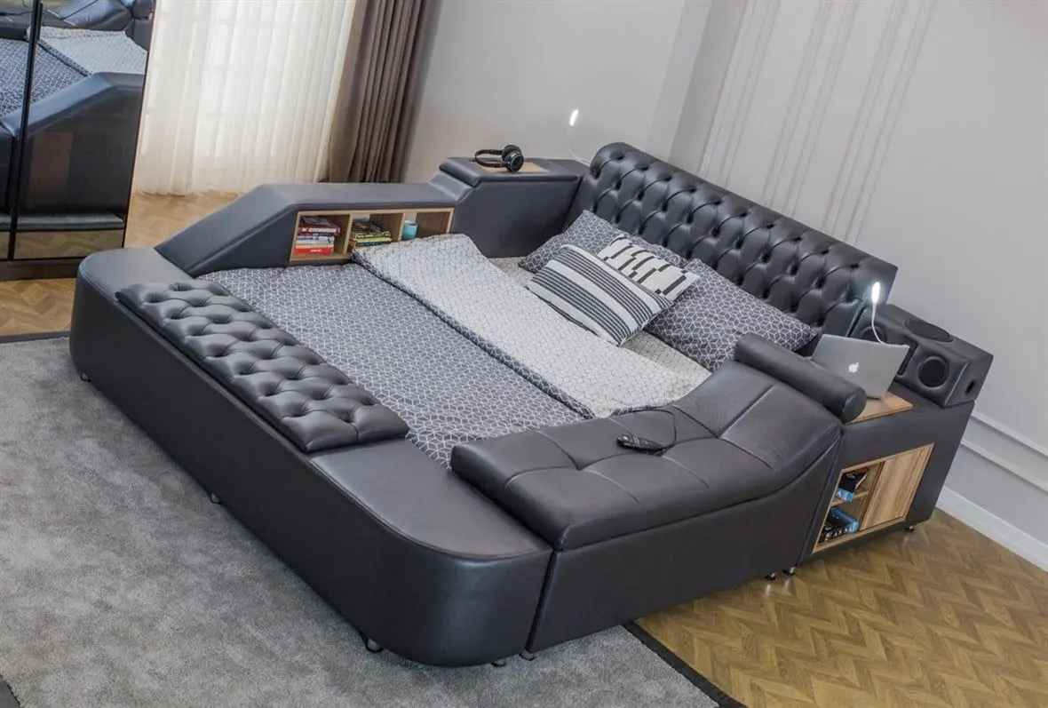 Многофункциональная кровать Allure Dorwell 240x290x100 Nubuck (Anthracite)