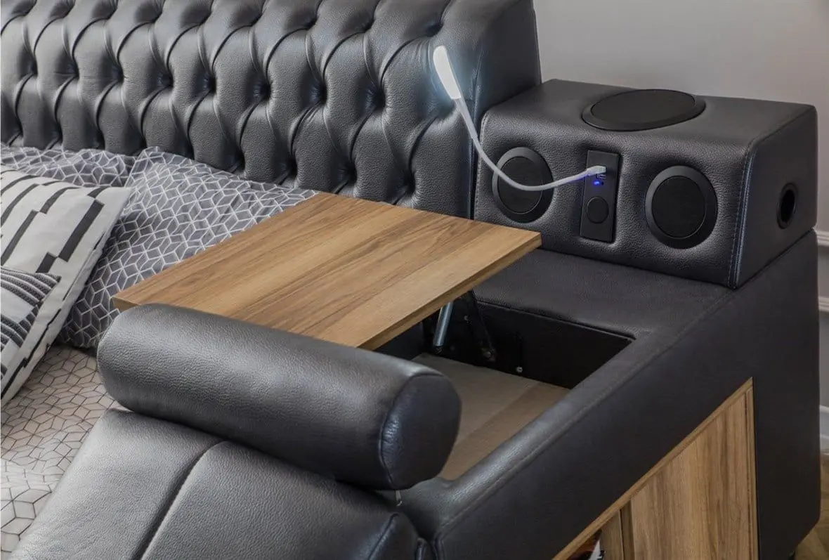 Многофункциональная кровать Allure Dorwell 240x290x100 Nubuck (Anthracite)