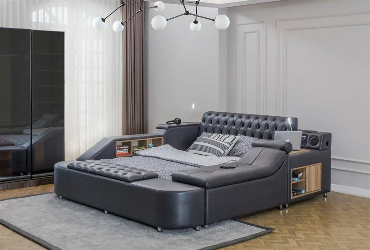 Многофункциональная кровать Allure Dorwell 240x290x100 Nubuck (Anthracite)