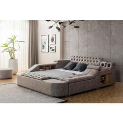Многофункциональная кровать Allure Dorwell 240x290x100 Nubuck (Grey-Brown)