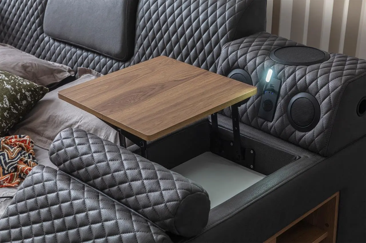 Многофункциональная кровать Allure Escalade 240x290x100 Nubuck (Anthracite)