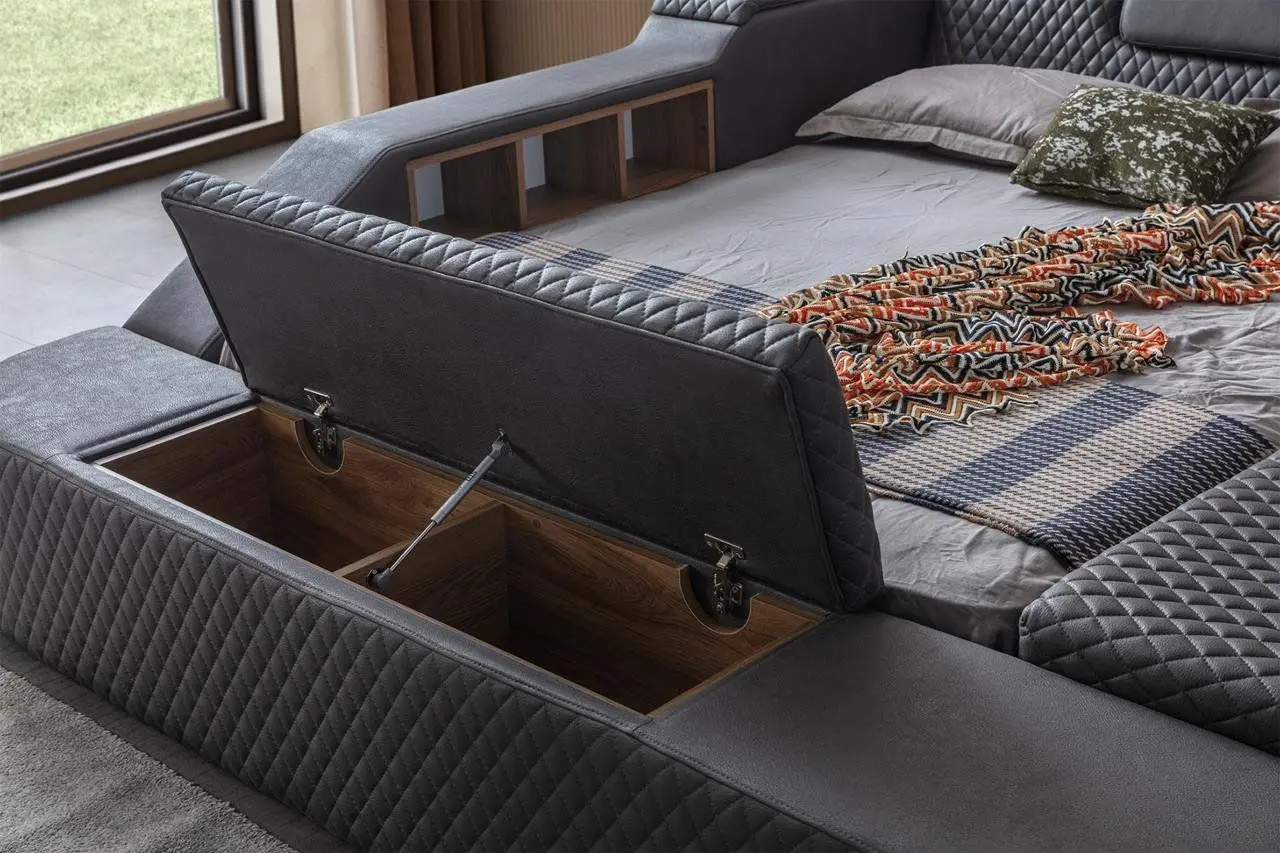 Многофункциональная кровать Allure Escalade 240x290x100 Nubuck (Anthracite)