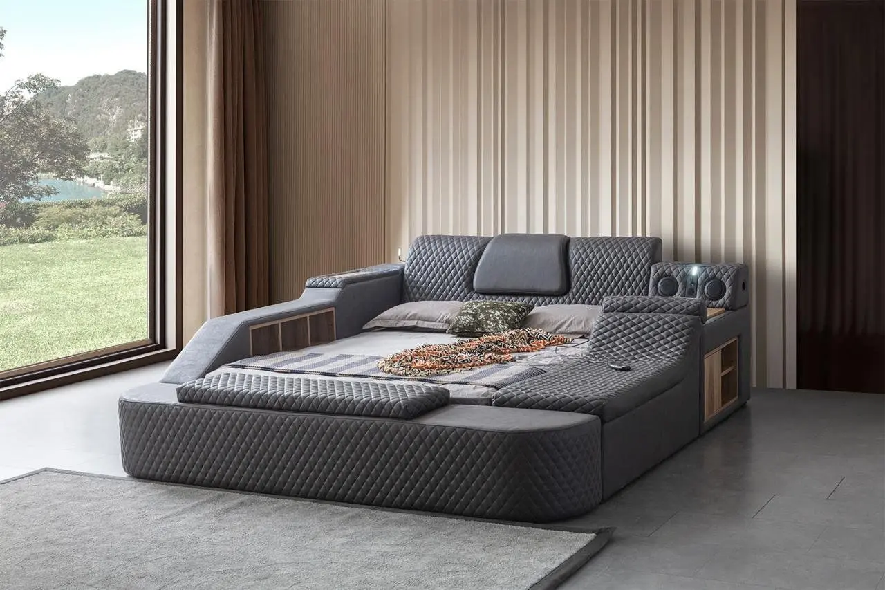 Многофункциональная кровать Allure Escalade 240x290x100 Nubuck (Anthracite)