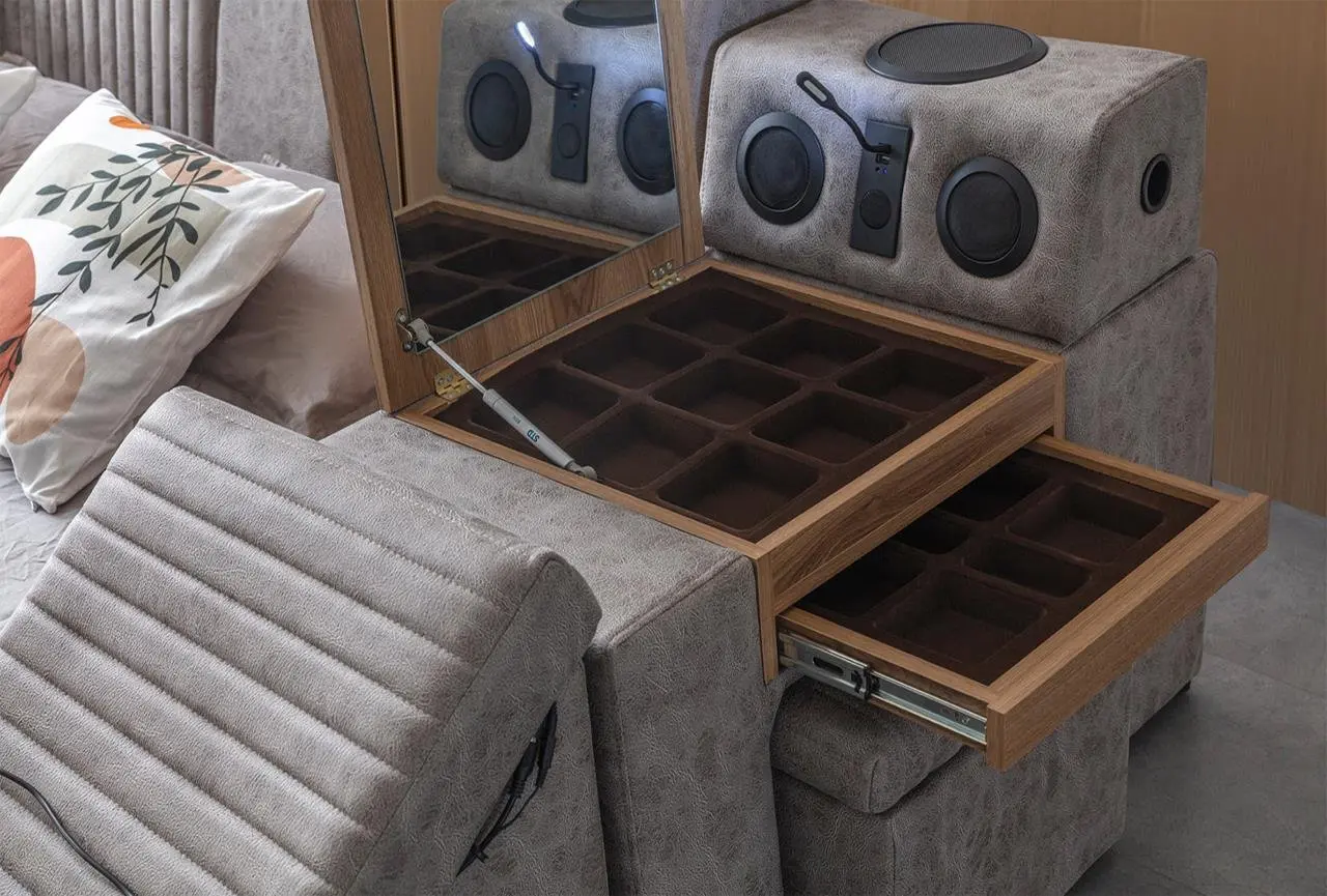 Pat multifunctional Allure Sunshine 240x265x43 Nubuck (Grey-Brown)