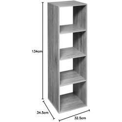 Стеллаж 5Five Mix'n Modul 34.5x32x134cm (Grey) Thumb